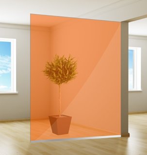 Film de fenêtre coloré | Transparente | Orange